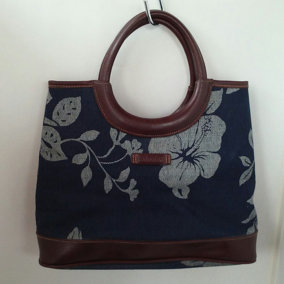 Strada Handbags - Strada handbag Blue floral fabric 100% cotton